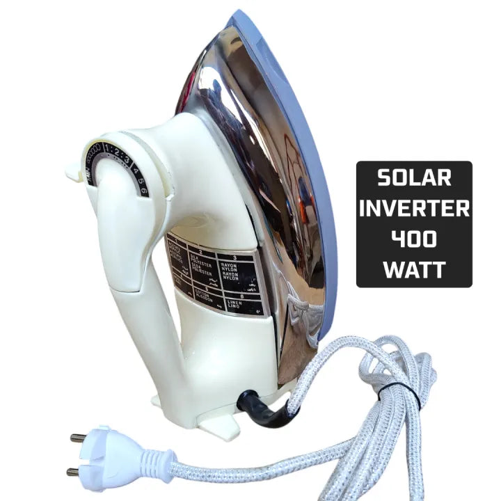 Inverter iron 400 watt 2.2amp energy consumption, 5 year warranty, heavy weight dry iron