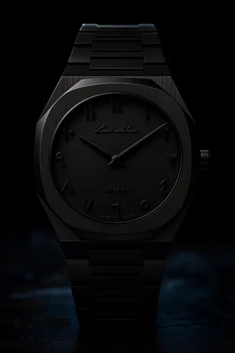 Aura Arabic Black Watch for Men – Luxury Matte Finish, Original Design, High-Quality Gift Watch